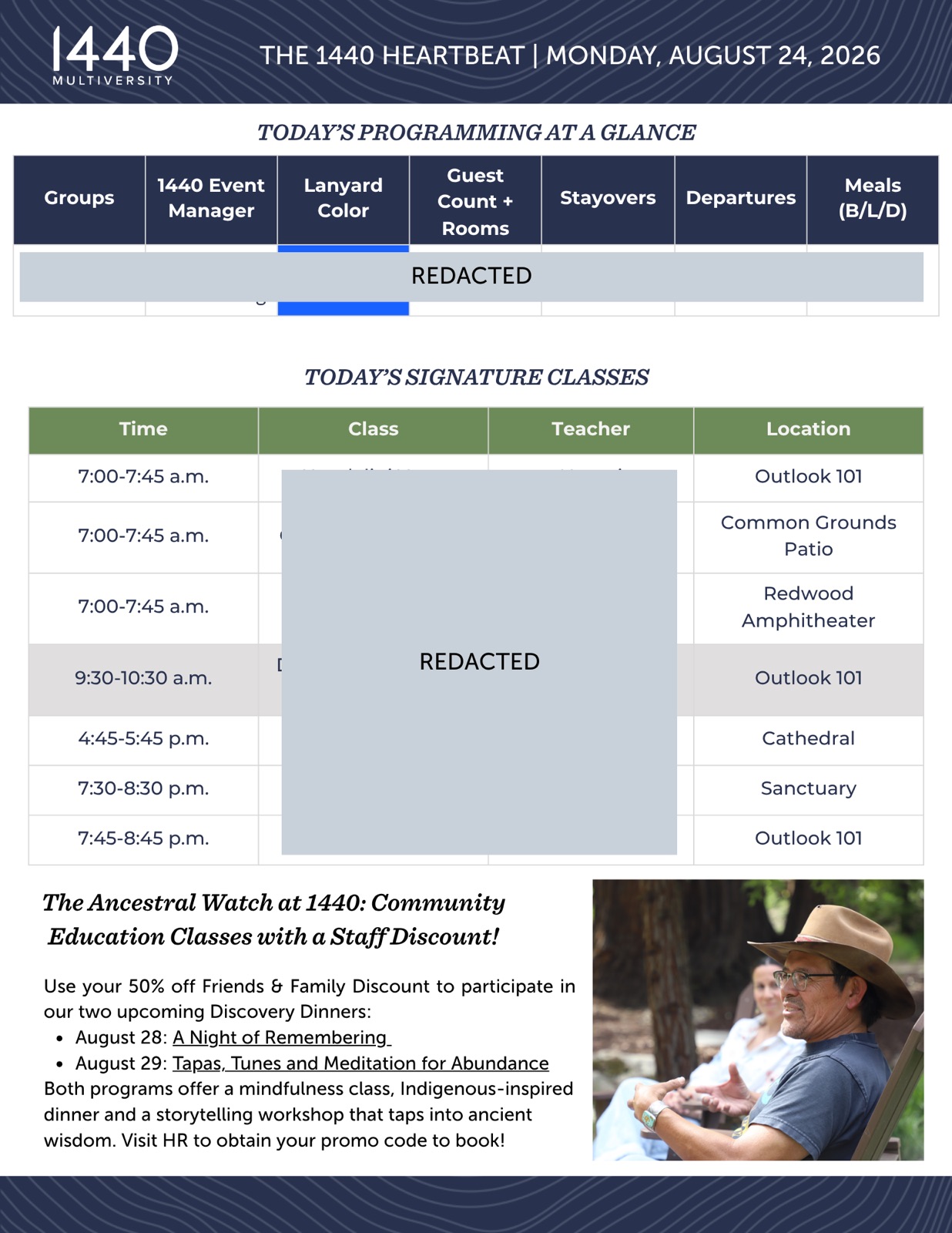 Daily newsletter example, page two