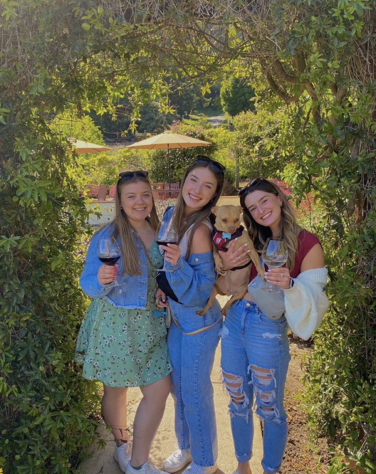 Customers enjoying wine at Soquel Vineyards
